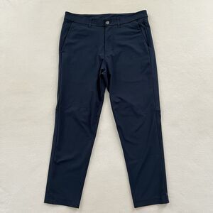 Lululemon Men Commission Pant Slim Warpstreme Stretch True Navy Blue 32” x 26.5”